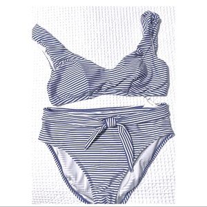 Time and Tru size Large high waisted striped bikini.